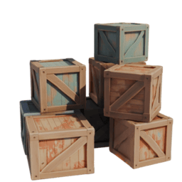 High-tech weapon crate, futuristic storage container
