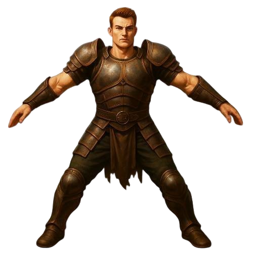 Realistic warrior statue