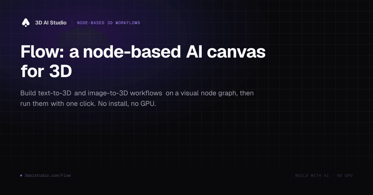 Introducing Flow: Node-Based 3D Workflows in the Browser