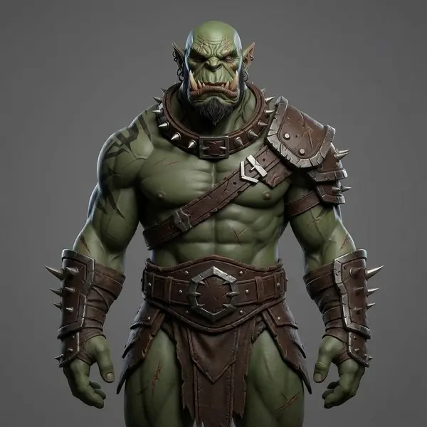 AI generated orc character reference image