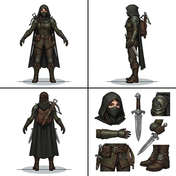 AI character sheet generator - multi-view turnaround