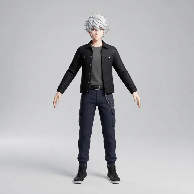 Anime boy anime character art generated with AI