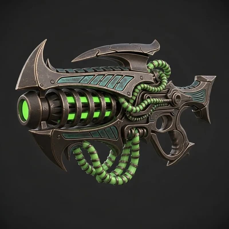 Sci-fi blaster concept art being uploaded