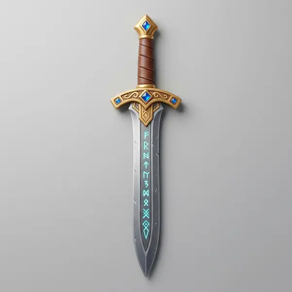 Edited image with everything removed except a single fantasy sword