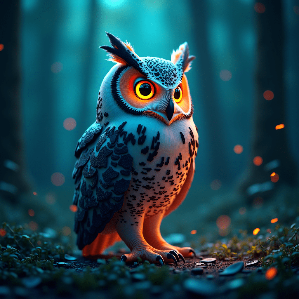 Ethereal Owl Portrait