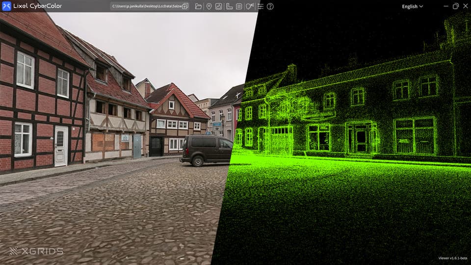 A 3D Gaussian splat scene captured from the real world