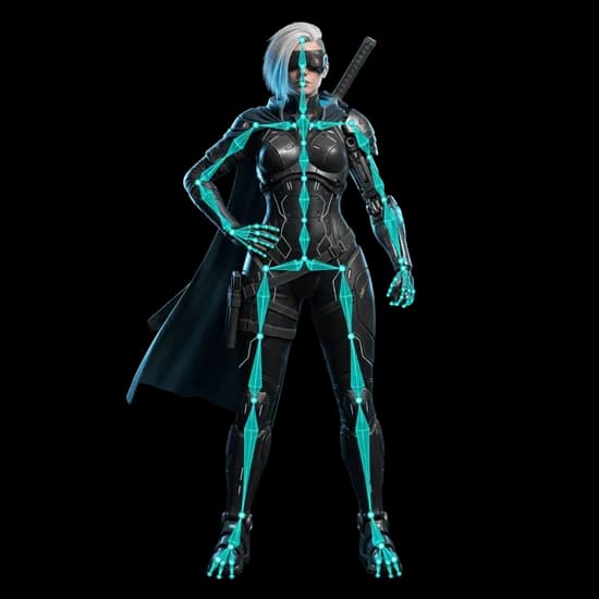 AI-rigged character