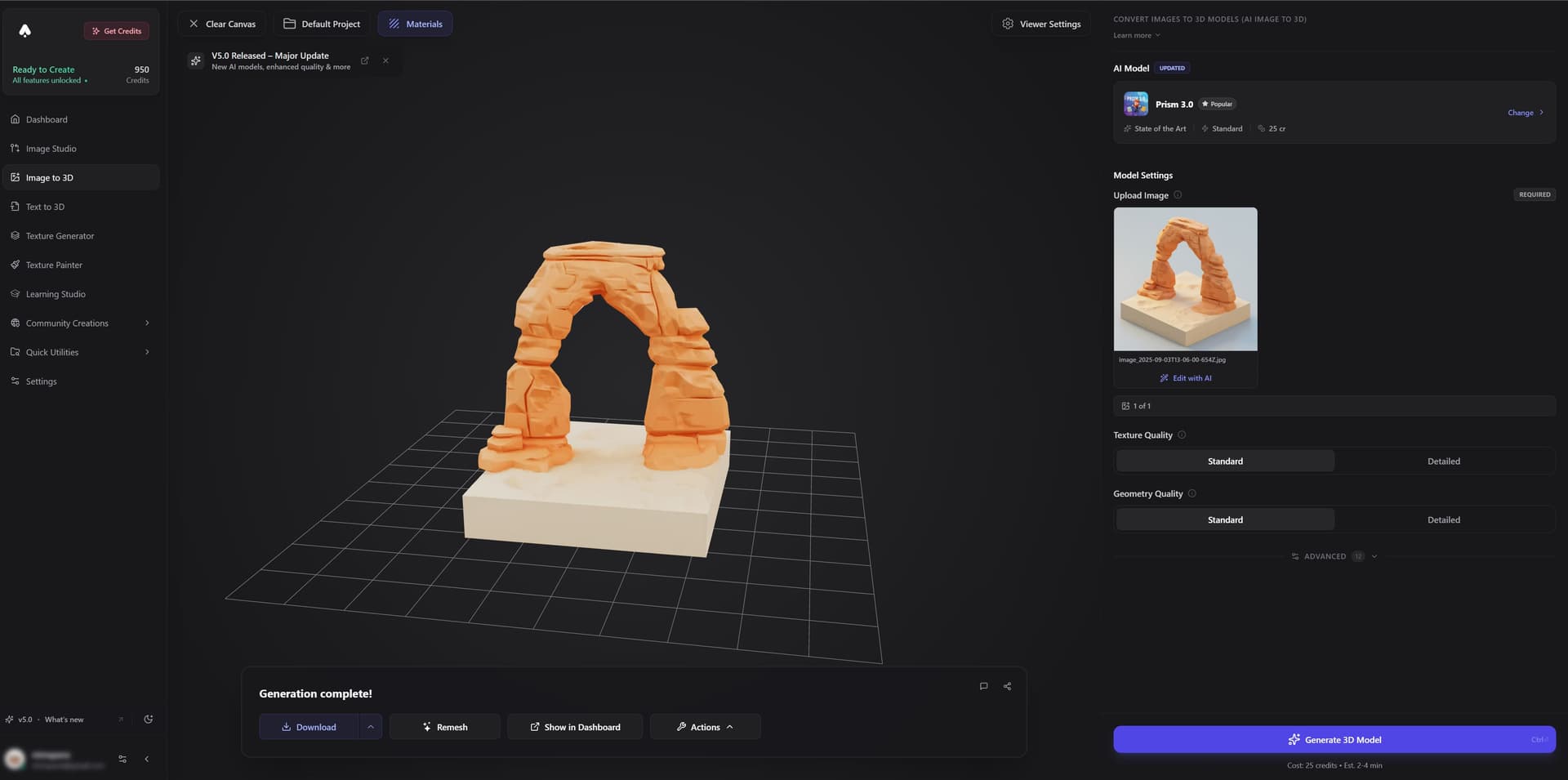 Image to 3D & Text to 3D - Completely Redesigned Interface
